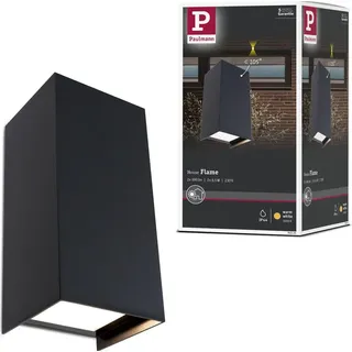 Paulmann Außenleuchte Aluminium 22,0 cm spritzwassergeschützt grau/schwarz
