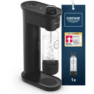 Grohe Wassersprudler schwarz + 1 Wasserflasche 0,85 l + Reinigungspulver