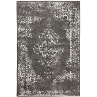 benuta Vintage-Teppich, Grau 140x200 cm - Kunstfaser - Rechteckig & im Style: Vintage, Boho-Style, Retro - Pflegeleicht für Wohnzimmer Schlafzimmer