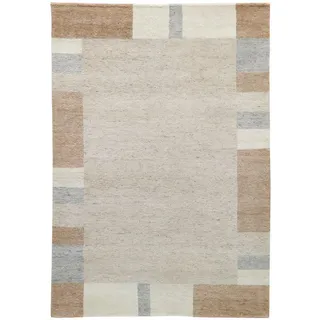 Natur Pur Wollteppich Terra 250x300 cm , Sandfarben , Textil , Gestreift , Rechteckig , 250x300 cm , Care & Fair , für Fußbodenheizung geeignet , Teppiche und Böden, Teppiche, Schafwollteppiche