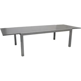 DEGAMO Ausziehtisch 240 x 100 x 75 cm silbergrau/grau