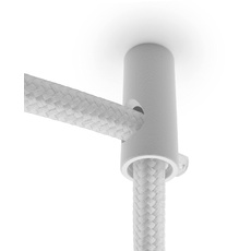 Amarcords - 2 Aluminium Deckenpins vertikale Dezentralisatoren und Kabelschellen mit sichtbarer Kabelverstellung Für vertikale Drop-Down-Lampen und -Abhängungen. Farbe WEISS