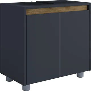 VCM Holz Badschrank Badunterschrank Cosila", - Grau, Hellbraun