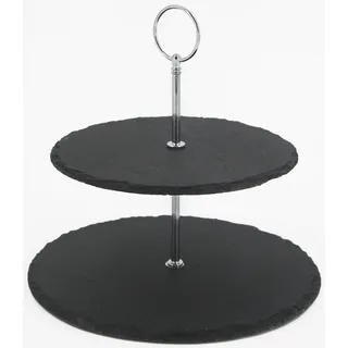 NOOR LIVING Etagere »Etagere aus Schiefer« mit Schieferplatten, schwarz