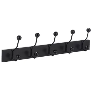 Relaxdays Garderobenleiste 65 x 14 x 7 cm Schwarz