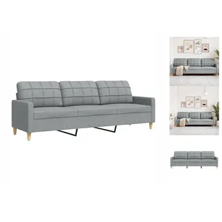 vidaXL 3-Sitzer-Sofa Hellgrau 210 cm Stoff