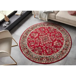 HANSE HOME Halton Kurzflorteppich Ø 140 cm Rot