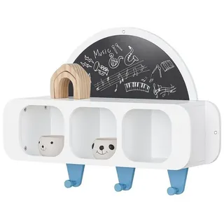 SoBuy Kindergarderobe mit Tafel Kinderregal Bücherregal Weiß KMB86-W