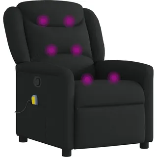 vidaXL Massagesessel Schwarz Stoff - Schwarz