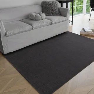 Obundi KüChenteppich Waschbar, 80x120cm, Schwarz Teppich Wohnzimmer, Waschbarer Teppich Kinderzimmer, Teppiche Eingangsbereich Innen, Kurzflor Rechteckiger Carpet Weicher Modern Bedroom