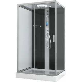 SANOTECHNIK BOSTON Komplettdusche mit Schiebetür 90 x 215 cm grau