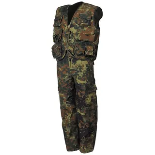 MFH Kinderanzug Weste und Hose für Jungen und Mädchen (Flecktarn/XL (158/164))