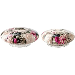 Gilde Teelichthalter Dreamlight Glas Rosa