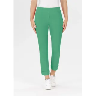 Stehmann Stretch-Hose mit aufschlag am Saum, grün