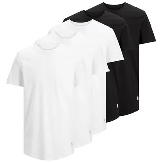 JACK & JONES Herren T-Shirt 5er Pack JJENOA Tee SS Crew Neck 5PK MP (12183653)