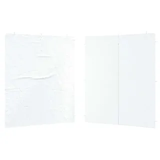 vidaXL Partyzelt-Seitenteil 2 Stk. 200 x 195 cm Weiß PE und Stahl - Weiß