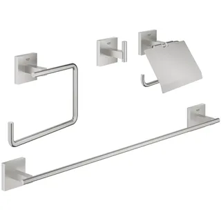 GROHE Start Cube - Bad-Set 4-in-1 (verdeckte Befestigung, langlebig), supersteel, 41115DC0