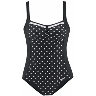 LASCANA Badeanzug Damen schwarz-weiß Gr.38 Cup F