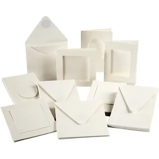 Creativ Company Passepartoutkarte 12,5 x 12,5 cm Naturweiß 50 St.