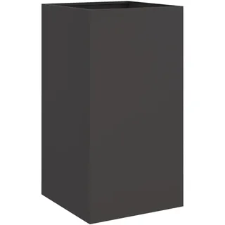 vidaXL Pflanzkübel Schwarz 42x38x75 cm Stahl