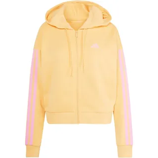 adidas Essentials 3 Stripes French Terry Reißverschlusspullover - semi ice tangerine, st tropic bloom, - S,