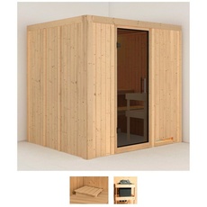 Bild von Sauna »Dima«, (Set), ohne Ofen, beige