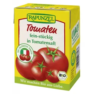Rapunzel - Tomaten fein-stückig in Tomatensaft im Tetra Pak 390 g