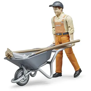 Bruder Figurenset Kommunalarbeiter 11 cm grau/orange