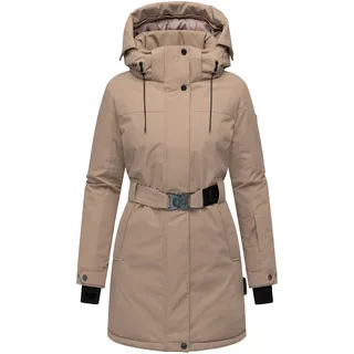 Wintermantel NAVAHOO "Wintermantel Frostkuss 14", Damen, Gr. XL, beige (taupe grau), Obermaterial: 100% Polyester PES.  Obermaterial: Futter: 100% Polyester PES. 100% Polyester PES., Mäntel Wintermantel