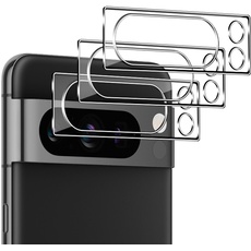 QULLOO Kamera Schutzfolie für Google Pixel 8 Pro 5G für Panzerglas, 3 Stück 9H Härte Kamera Schutz Glas HD Klar Linse Folie Anti-Kratzen Kameraschutz