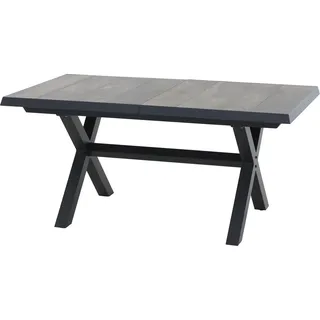 Siena Garden Gartentisch ausziehbar Washed Grau 90 cm x 200 cm