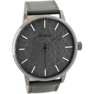 Oozoo Herren Armband-Uhr grau Analog C9440 Timepieces Lederarmband D2UOC9440
