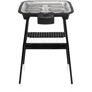 Tristar elektrischer Tisch- und Standgrill - 38x22cm Grillfläche, inkl. Grillrost, regelbare Heizstufe, 2000 Watt, BQ-2883