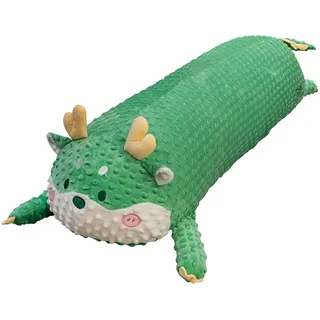 90CM Lange Kissen Grüner Drache Seitenschläferkissen Plüsch Körperkissen Kuscheltier Kawaii Sofakissen Abnehmbar Schlafkissen Wurfkissen Body Pillow Haushalt Tierkissen Geschenke Für Freunde Kinder