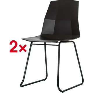 Paperflow CUBE Armlehnstuhl Kunststoff schwarz 2 Stück