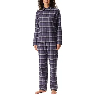 Schiesser Damen Schlafanzug lang Webflanell - Selected Premium Warming