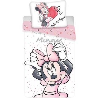 Disney Minnie White Bettwäsche Baumwolle Bettbezug Einzelbett