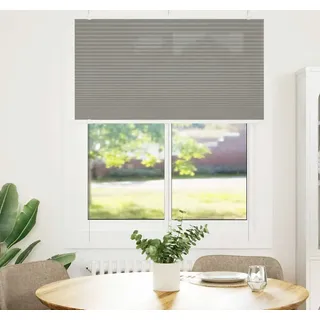 Langlebig Plissee Anthrazit 110x100 cm Stoffbreite 109,4 cm Polyester - Rollos Octo8910316 1parcel - Grau