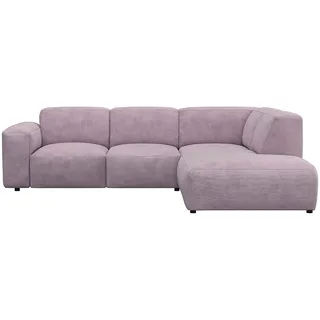 flexlux Eckcouch Polyester 2-Sitzer Lila