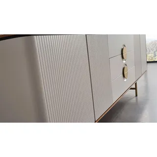 Perfekte Esszimmer Set Besteht aus Beige Anrichte und Spiegel 2tlg. neu - Weiß
