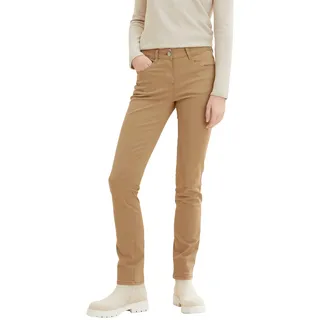 TOM TAILOR Damen 1021692 Alexa Slim Hose, 12912 - Splashed Clay Beige, 34W / 32L
