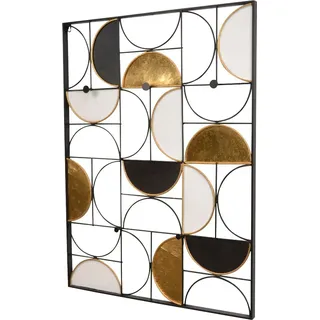 Wandgarderobe INOSIGN, gold (schwarz, goldfarben), B:76cm H:101,5cm T:5cm, Metall, Garderobenpaneele, Wandgarderobe, aus Metall, Höhe 101,5 cm, Wandmontage, waagerechte Aufhängung möglich, Topseller