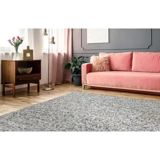 Fellteppich CALO-DELUXE "Vezzana 615" Gr. 3, grau, B:120cm H:5mm L:170cm, Kuhfell, Leder, Teppiche, Fellteppich, echtes Rinderfell, Wohnzimmer