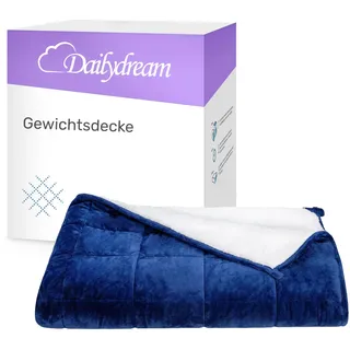 Dailydream Gewichtsdecke 135x200cm, 6 kg, Fleece, Blau