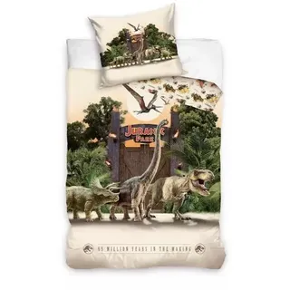 Jurassic Park: Bettwäsche-Set - 150 x 210 + 50 x 60 cm
