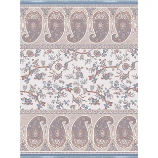 BASSETTI Jacquard Warm Plaid Genova 41 aus Baumwolle Mako-Satin in der Farbe Beige, Maße: 140cm x 190cm, 9324213