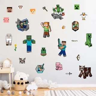 3Pcs Wandaufkleber Kinderzimmer Jungen,Gaming Wandbild für Schlafzimmer,Wandtattoo Junge Teenager,Videospiel Wandstikcer für Jugendzimmer Deko Geschenk