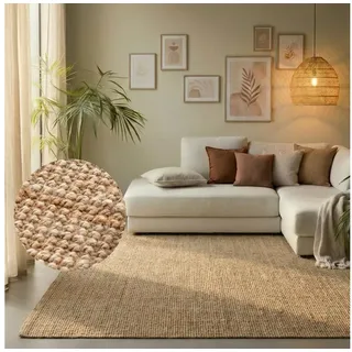 HANSE HOME Jaipur Juteteppich 120 x 170 cm Beige/Gold