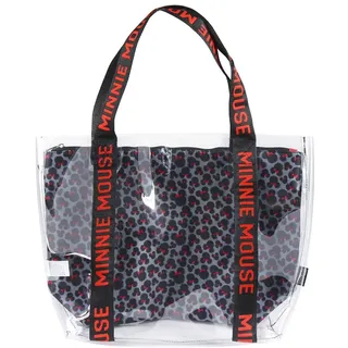 Cerdá Unisex-Kinder 2100002899 Transparente Strandtasche mit Innenfach mit Minnie Mouse-Aufdruck, Rosa