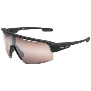 CRATONI C-Matic COLOR+ SPORT Fahrradbrille Sportbrille Sonnenbrille High-Definition Glas (schwarz-silber)